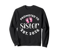 Promoted to Sister Little Girls Toddler Baby Announcement Sudadera