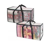 Promotional sales 2-Pack Oversized Moving Bags with Reinforced Handles, Heavy-Duty Storage Tote for Clothes, Moving Supplies (Clear, 2-Pack)