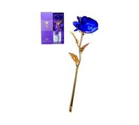 Promotional sales 24K Gold Dipped Rose with Gift Box, Present for Birthday, Mother's Day, Valentine's Day, Home Anniversary Decoration.Blue