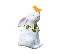 Promotional sales Rabbit Shaped Decorative Garden Light Solar Waterproof Resin Garden Light Garden Decoration