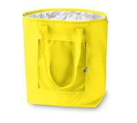 PromotionGift - Nevera plegable reutilizable, bolsa de playa y de compras ligera y duradera, con forro interior de aluminio para una perfecta función de refrigeración (amarillo)
