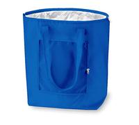 PromotionGift - Nevera plegable reutilizable, bolsa de playa y de compras ligera y duradera, con forro interior de aluminio para una perfecta función de refrigeración (Azul real)