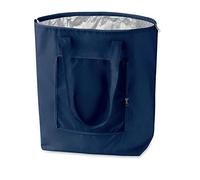 PromotionGift - Nevera plegable reutilizable, bolsa de playa y de compras ligera y duradera, con forro interior de aluminio para una perfecta función de refrigeración - azul