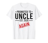 Promoved To Uncle Again 2026 Baby Anuncio Tío Camiseta