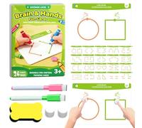 Promover el desarrollo cerebral a través de mapas | Juego lógico y cognitivo - 20 tarjetas de coordinación cerebral mano para la interacción entre padres e hijos y desarrollo del cerebro izquierdo
