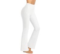 Promover Pantalones de Yoga para Mujer Pantalones Deportivos de Trabajo de Cintura Alta Bootcut con Bolsillos Bootleg Control de Barriga para Entrenamiento y Casual Jazz