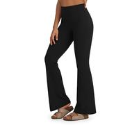 Promover Pantalones de Yoga para Mujer Pantalones Deportivos de Trabajo de Cintura Alta Bootcut con Bolsillos Bootleg Control de Barriga para Entrenamiento y Casual Jazz