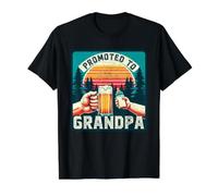 Promovido a Abuelo, Pronto será un Nuevo Futuro Abuelo para ser Camiseta gráfica económica, Hombre, Negro, M