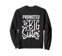 Promovido a Big Sister Family New Baby Love Hearts Graphic Sudadera