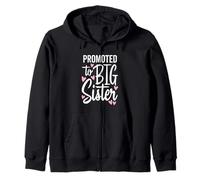 Promovido a Big Sister Family New Baby Love Hearts Graphic Sudadera con Capucha