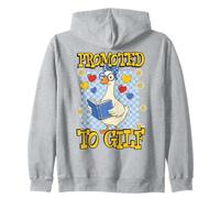 Promovido a GILF Funny Goose Reading Book Grandma Sudadera con Capucha