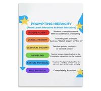 Prompt Levels Poster Special Education Hierarchy Chart