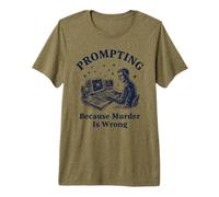 Prompting AI Coder: Humor informático Retro Camiseta Premium