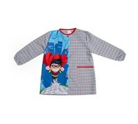 PRONENS®. Bata escolar infantil. Babi niños para guardería y colegio- baby de cuadro vichy, botones y bolsillo. Nombre personalizable. (FR/ES, Edad, 3 años, 4 años, Regular, SUPERHEROE)