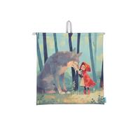 PRONENS.- Bolsa infantil escolar impermeable, personalizable - Organiza la muda, almuerzo y juguetes - Cierre con cordón, fácil de llevar - Resistente y sostenible (CAPERUCITA, Medio 28x30 cm)