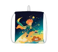 PRONENS.- Mochila saco infantil con cordón | Personalizable con nombre | Tela impermeable y resistente | Ligera y cómoda para niños | Ideal para almuerzo escolar y excursiones. (PRINCIPITO, adulto)