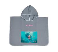 PRONENS. Poncho baño Infantil Personalizable con Nombre - Toalla con Capucha y Bolsillo - Algodón Orgánico Suave y Absorbente - Playa y Piscina - 0-12 años. (0-3 AÑOS)