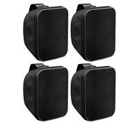 Pronomic 4X OLS-5 BK DJ PA Altavoces Outdoor para jardín, terraza, Restaurante (4X 80 vatios, Grado de protección IP56, 8 ohmios, woofer 5,25") Negro