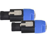 Pronomic AD-JFSPM Adaptador Jack De 6,3 Mm Female/Compatible Speakon Male 2x Set - 4 Polos - Pre-cableado Y Listo Para Usar - Construcción Robusta - Carcasa De Metal Resistente A Impactos