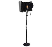 Pronomic CM-100BG Micrófono de Estudio de Gran Diafragma XLR Condensador Incl. Popkiller y Set Micscreen (con suspensión, estuche, protector de viento, adaptador, filtro antipop, absorbente) negro