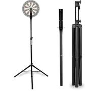 Pronomic DA-45S Soporte para dardos diana - Trípode portátil movil para diana de viaje ajustable en altura - Juego fabricado en acero con recubrimiento de polvo - Negro