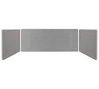 Pronomic DiviDesk-1507560 GY Separador de Mesa acústico y Visual para Oficina/hogar, Ajustable en 3 Alturas, Revestimiento Textil, 60x60 cm, Mejora acústica, Color Gris.