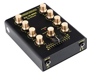 Pronomic DX-10 MKII DJ Mixer, Mezclador DJ ultracompacto, 2 canales | Control de volumen de entrada por canal, Ecualizador de 2 bandas por canal, Entrada de micrófono jack de 6, 5 x 5 x 15 cm