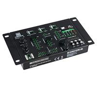 Pronomic DX-26 USB MKII DJ-Mixer - mezclador DJ de 3 canales - función Cue para todos los canales - reproductor MP3-2x canal Line/Phono - 2x conexión de micrófono