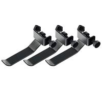 Pronomic HH1 Soporte para Auriculares - 3 Soportes para Auriculares para Soportes de Micrófono - de Acero - Compatible con Trípodes de hasta 25 mm de Diámetro - Longitud: 120 mm - Negro