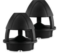 Pronomic HLS-560 BK Altavoces Exteriores 360° Negros pasivos- Set de 2 uds. | Dos Cajas Pasivas, 60 W RMS Cada Una, IP56, 8 Ohm, 70/100 V, 360° x 40°, Cable Pelado, Negro