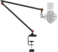Pronomic MA-161 BK Brazo Soporte Para Micrófono de Estudio - Soporte con Abrazadera de Mesa - Soporte Ajustable Para Podcast, Gaming, Estudio y Streaming - Brazo extendido hasta 72 cm