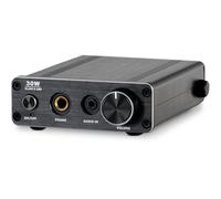 Pronomic MAMP-215 Mini Amplificador HiFi (2x15 vatios de Potencia, Amplificador estéreo ultracompacto, Entrada Jack y Cinch, Incluye Fuente de alimentación) Negro
