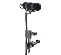 Pronomic MCM-100V Micrófono de clip con cuello de cisne, soporte para violín e instrumentos hasta 37 mm, micrófono de condensador, alimentación phantom, adaptador XLR y estuche, color negro.