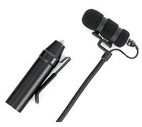 Pronomic Micrófono Instrumental Miniatura de Condensador MCM-100 (Cuello de Cisne, Adaptador XLR, Soportes Opcionales Variados) Negro