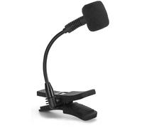 Pronomic Micrófono para Instrumentos de Viento IM-10, Pinza de Goma | Micrófono con clip para instrumentos de viento, Condensador electret de respaldo, Patrón polar: omnidireccional, Color: negro