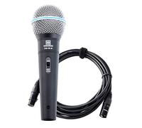 Pronomic Micrófono Vocal DM-58-B con Interruptor Incl. Cable XLR de 5m con Sonido Potente y cálido