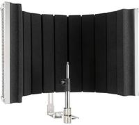 Pronomic MP-60 Micscreen Escudo de aislamiento de micrófono - Absorbedor y difusor portátil - Ideal para estudio o podcast - Isolation shield - Evita las reflexiones sonoras no deseadas - Cromado