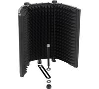 Pronomic MP-80F Micscreen Escudo de aislamiento de micrófono - Absorbedor y difusor portátil - Ideal para estudio o podcast - Isolation shield - Evita las reflexiones sonoras no deseadas - Negro