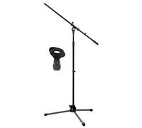 Pronomic MS-15 Pro Soporte de Micrófono Negro con Abrazadera para Micrófono