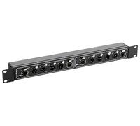 Pronomic NetCore SR-3M Multicore-Rackbox M/M Dual - Unidad de rack con 2x 4 conectores XLR (male) y 4x conector RJ45 - para transmitir señales analógicas o digitales mediante cable de red