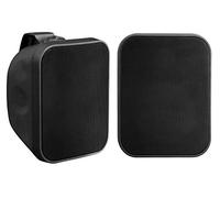 Pronomic Par de Altavoces OLS-5 BK para Exterior Negro 2X 80 Vatios | Altavoces HiFi de dos vías, Aptos para exterior, Woofer: 5, Tweeter: tweeter de cúpula de titanio de 1" (25 mm), Peso: 2