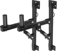 Pronomic Par Soportes De Pared WSM-1 para Altavoces PA Y HiFi (2 Piezas En Set, Compatible con Altavoces con Brida De 35mm, Ángulo Ajustable En 3 Posiciones, Estable, Metal) Negro