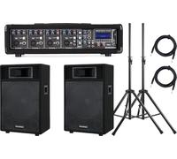 Pronomic PM42-115 StagePower Set Sistema Activo, Mezclador de Potencia