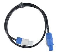 Pronomic Power Twist 1 Cable de Alimentación 1m, 5 mm², Color: Negro | Cable para alimentación eléctrica, Para altavoces activos y focos, Para pasar la corriente de un dispositivo al siguiente