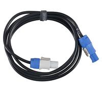 Pronomic Power Twist 2.5 Cable de Alimentación 2, 5m, 5 mm², Color: negro | Cable para alimentación, Para altavoces activos y focos, Para pasar la señal de un dispositivo al siguiente, 5 mm²