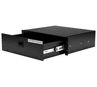 Pronomic RD-103 Cajón para Rack 3 HE (cajón para Rack de 19 Pulgadas, Snaplock, Chapa de Acero) Negro