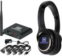 Pronomic SCPS-643-USB-C Silent Disco V2 - Set Party: 64 Auriculares inalámbricos, 3 emisores, Carga USB-C, Canales LED de Color, Gran Alcance para Bodas, cumpleaños y Eventos corporativos. Negro Plus