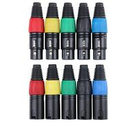 Pronomic set de clavijas XLR-hembra/macho 2x 5 piezas de colores