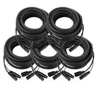 Pronomic Set de 5 Stage IECD-10 DMX Cable Híbrido C/DMX (Cable combinado para alimentación y señal DMX, longitud: 10 m) Negro