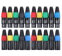 Pronomic set de clavijas XLR-hembra/macho 2x 10 piezas de colores